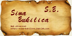 Sima Bukilica vizit kartica